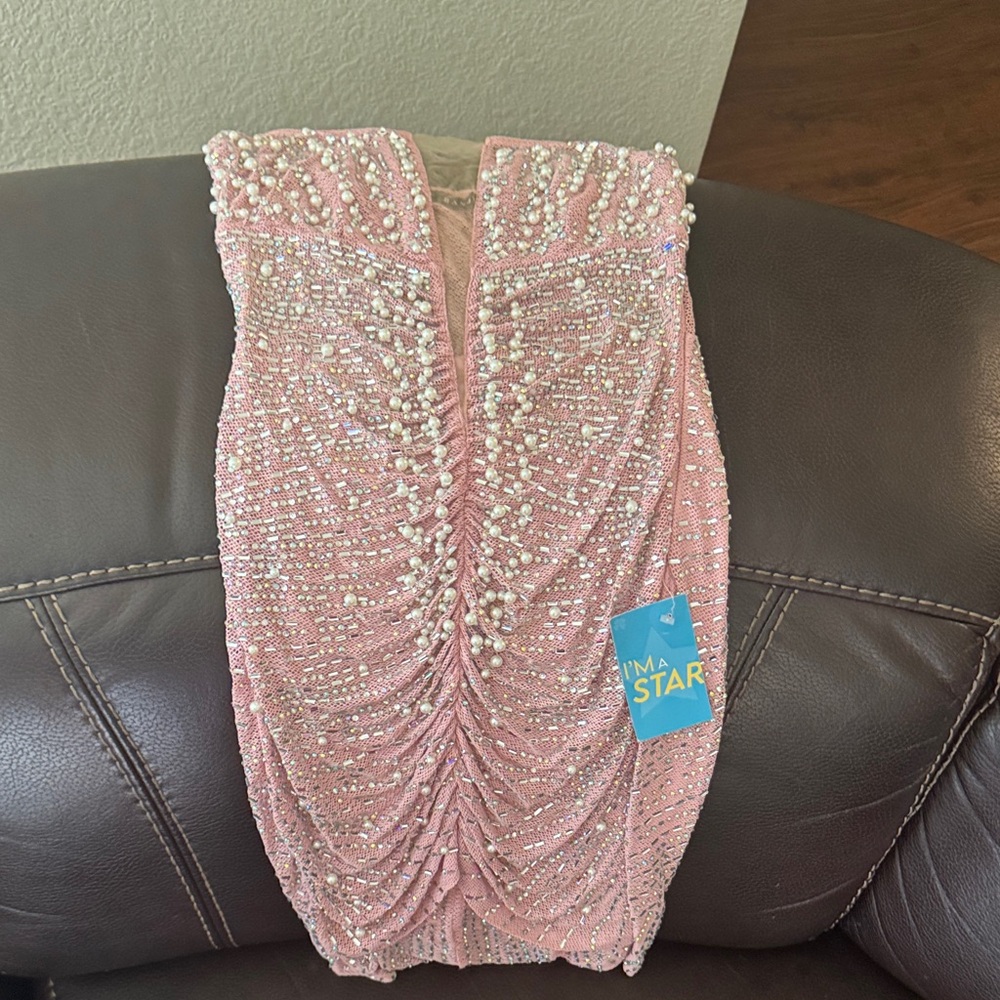Pink Beaded Women's Dress